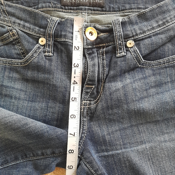 Rock & Republic Kendall Western Straight Leg Jeans Sz 4 – Dark Wash Mid Rise - Picture 7 of 10